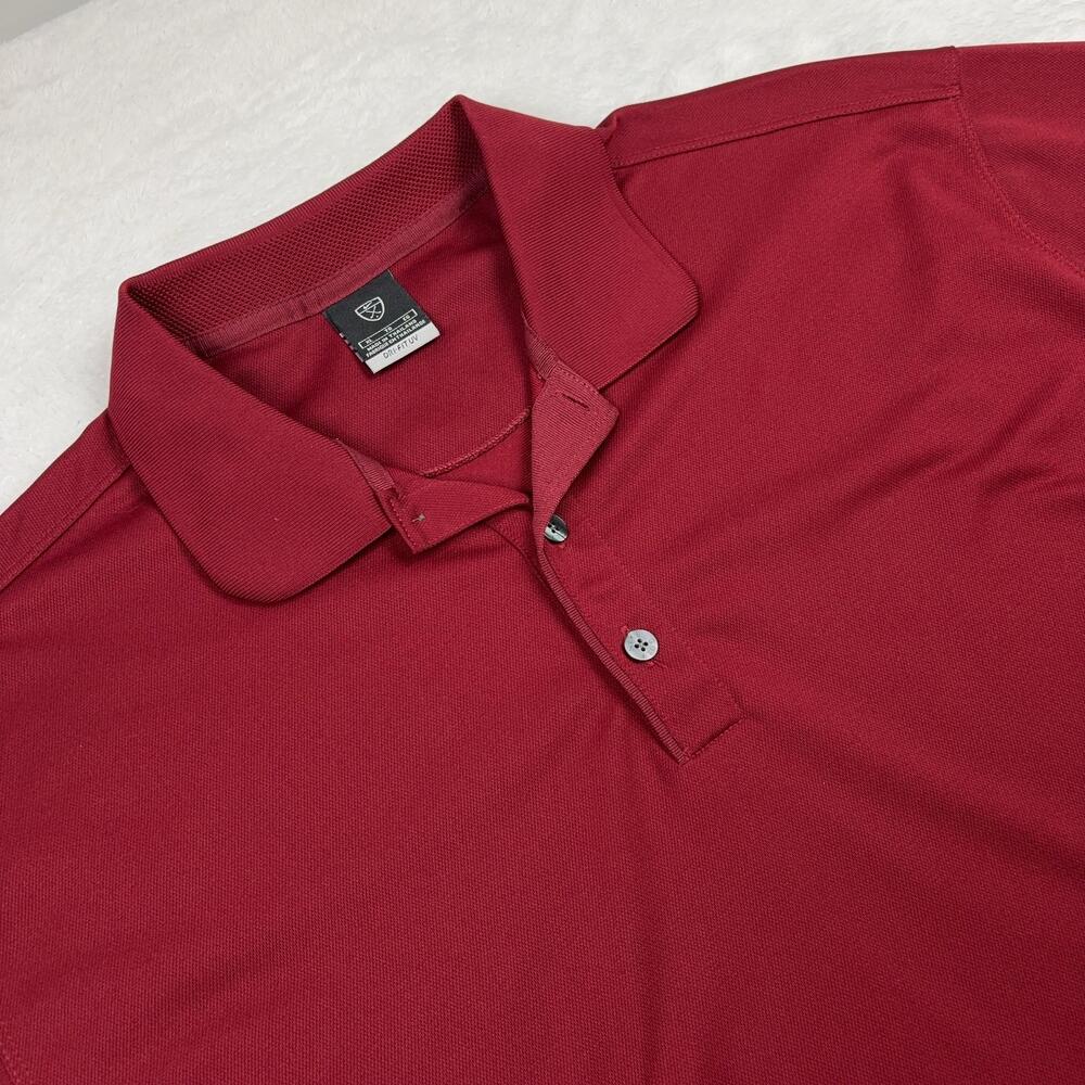 Vintage Nike Golf Polo Shirt Mens XL Red Dri-FIT Moisture Wicking Collared